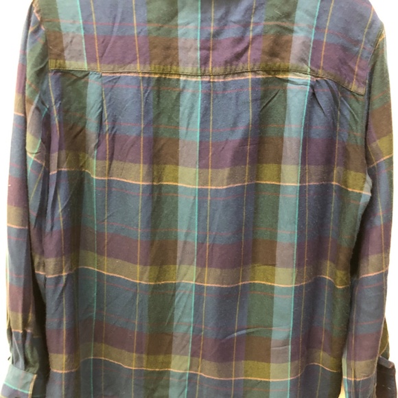 Vintage Cabincore Y2K Ralph Lauren Plaid Monogrammed Button down - Picture 3 of 5